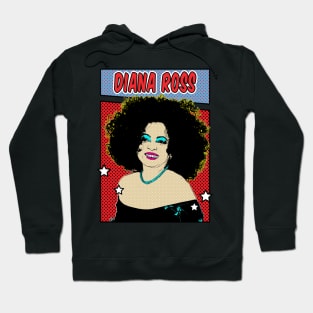 Diana Ross Pop Art Comic Style Hoodie